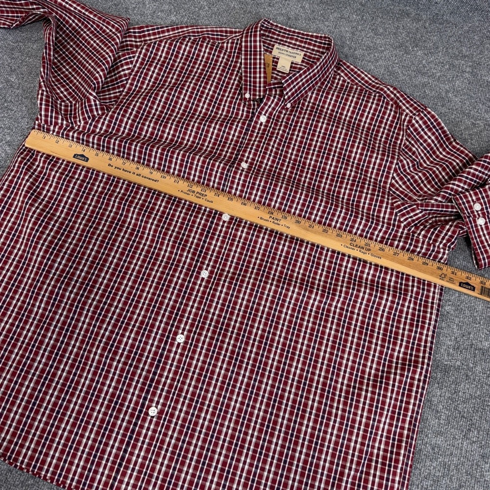 Duluth Trading Co Shirt Men 3XL Red Plaid Long Sleeve Button Up Pocket NEW - Picture 6 of 8